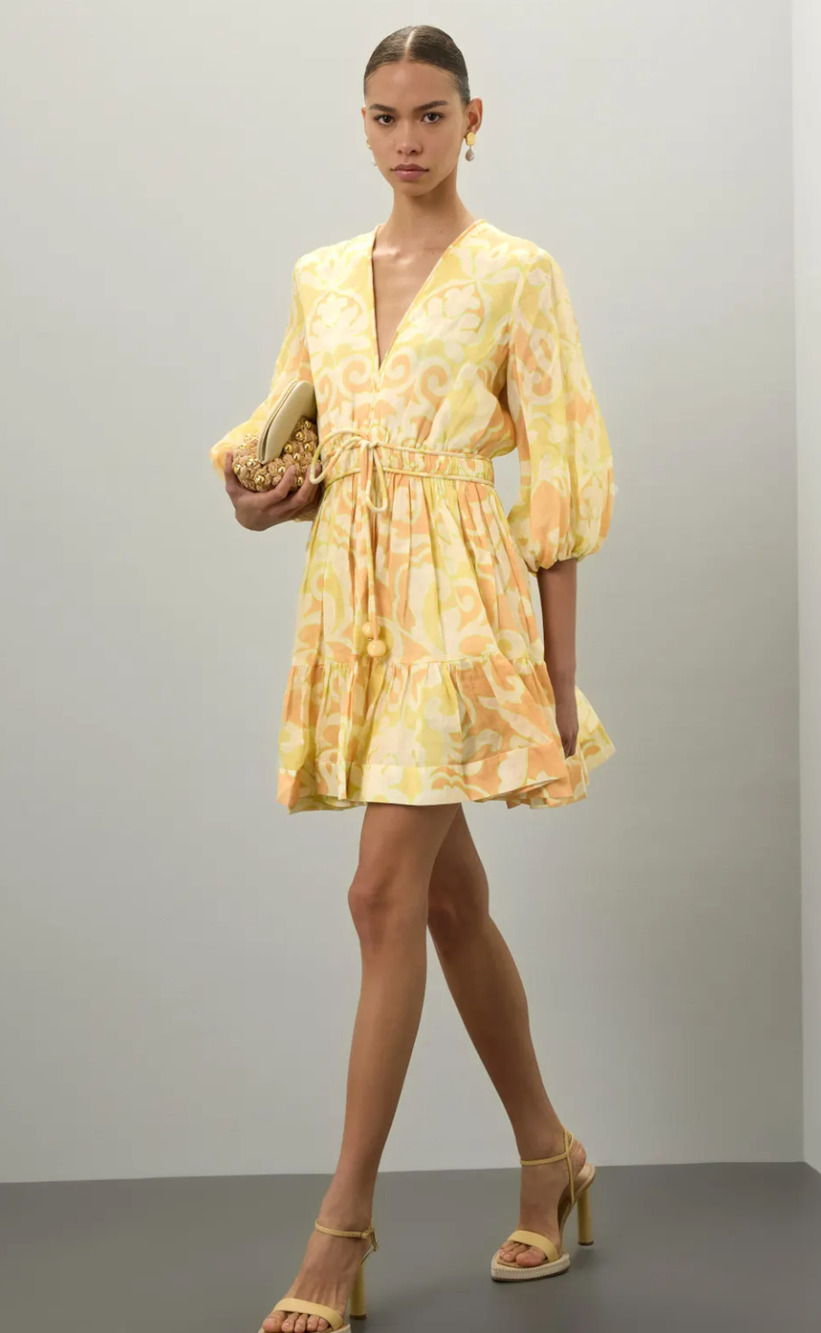 Alexis Capri Yellow Mini Dress Size S